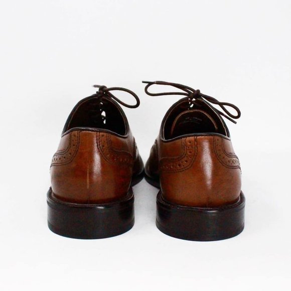 JOHNSON MURPHY #40283 Brown Leather Conard Cap Toe Oxford Men’s Shoes (US 9.5 EU